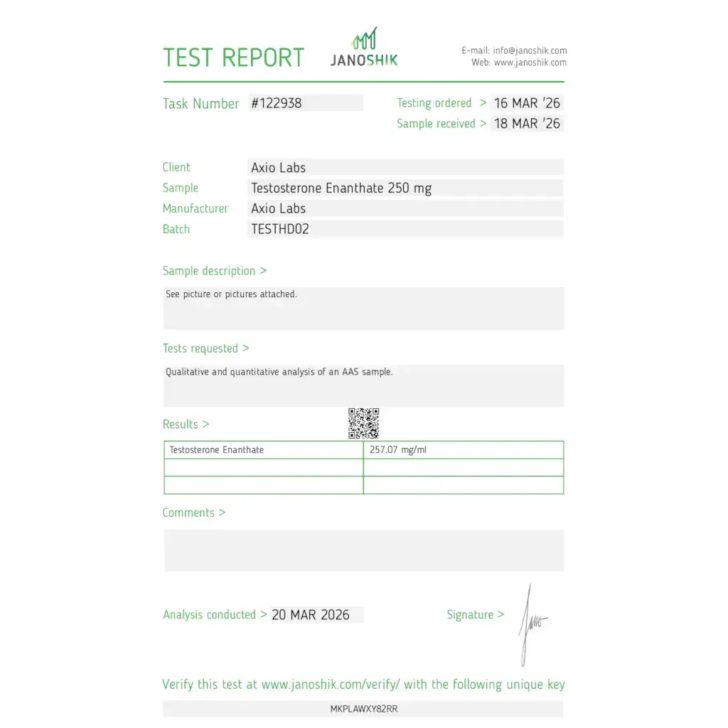 testaplex e purity analysis report